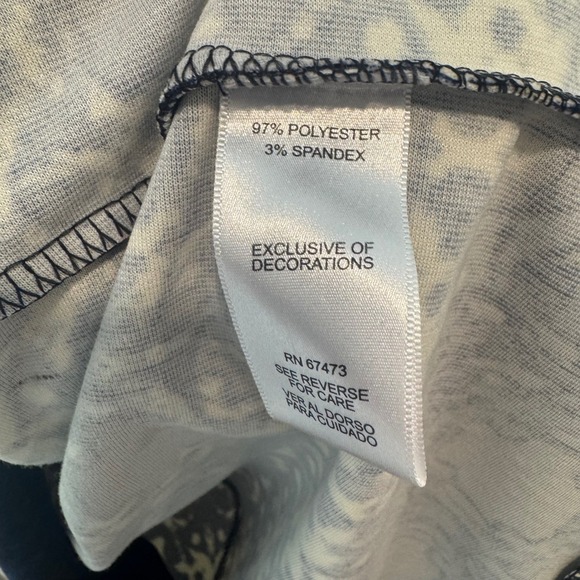 Taylor Womens Navy White Geometric Ombre 3/4 Sleeve Shift Dress Size 10 - Picture 6 of 9